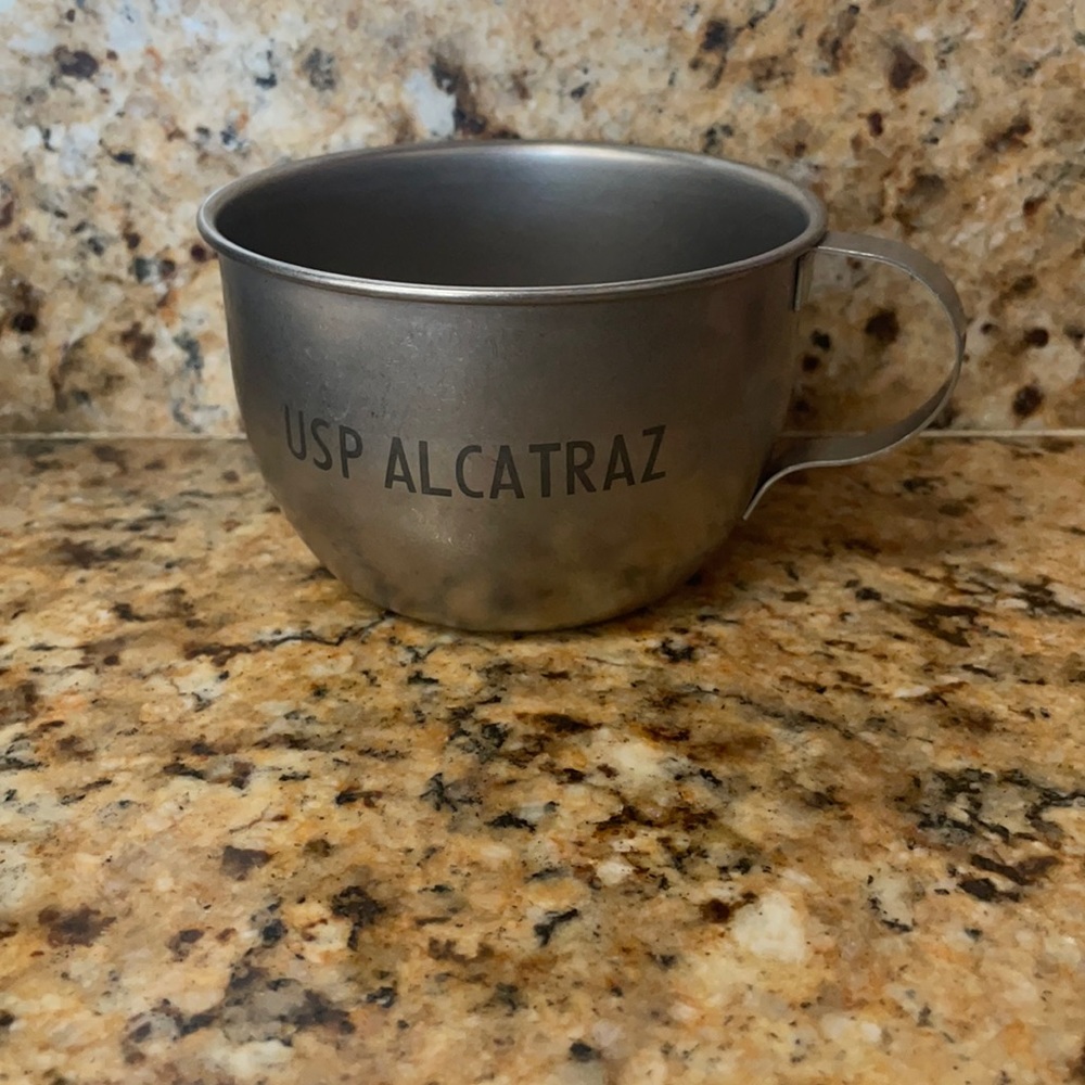 Alcatraz replica tin cup